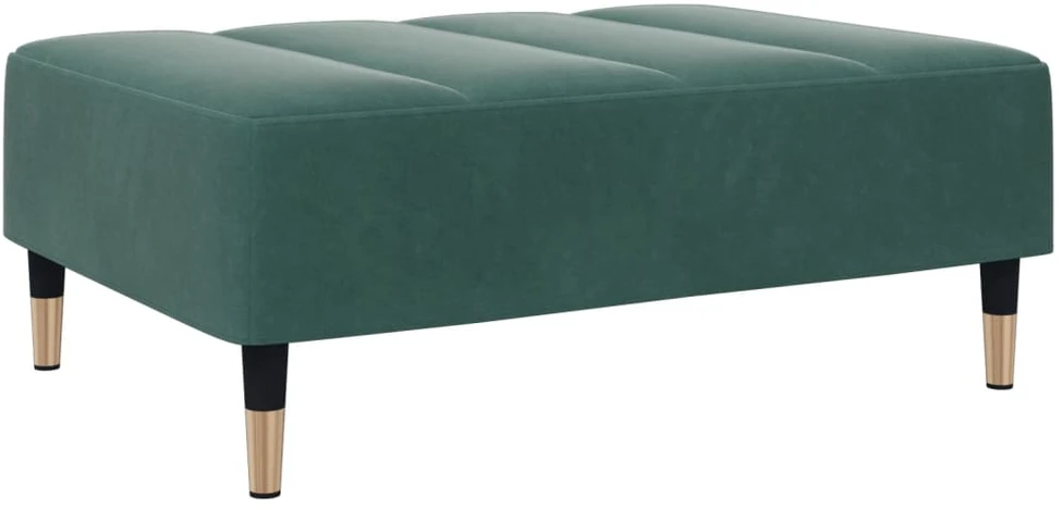 Dvivietė sofa-lova su pakoja, tamsiai žalios spalvos, aksomas