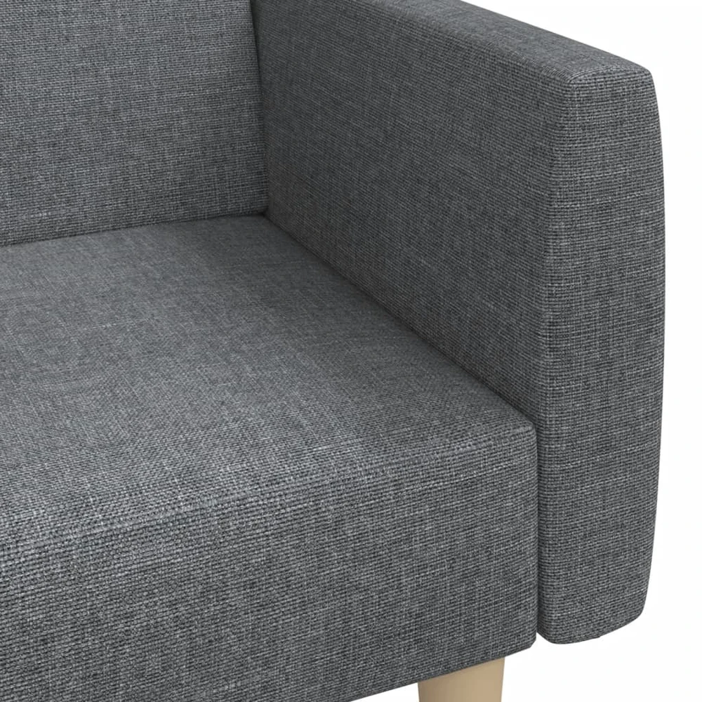 Dvivietė sofa-lova, šviesiai pilkos spalvos, audinys