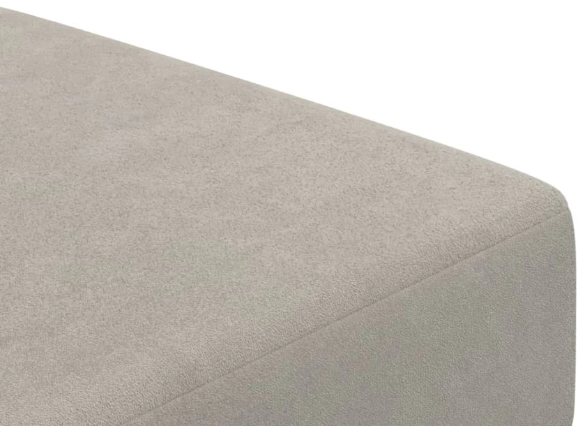 Dvivietė sofa-lova, šviesiai pilkos spalvos, aksomas