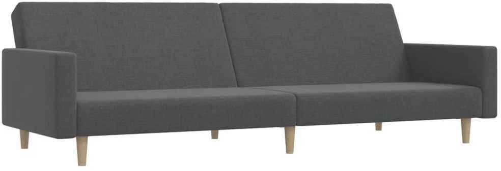 Dvivietė sofa-lova, šviesiai pilkos spalvos, audinys
