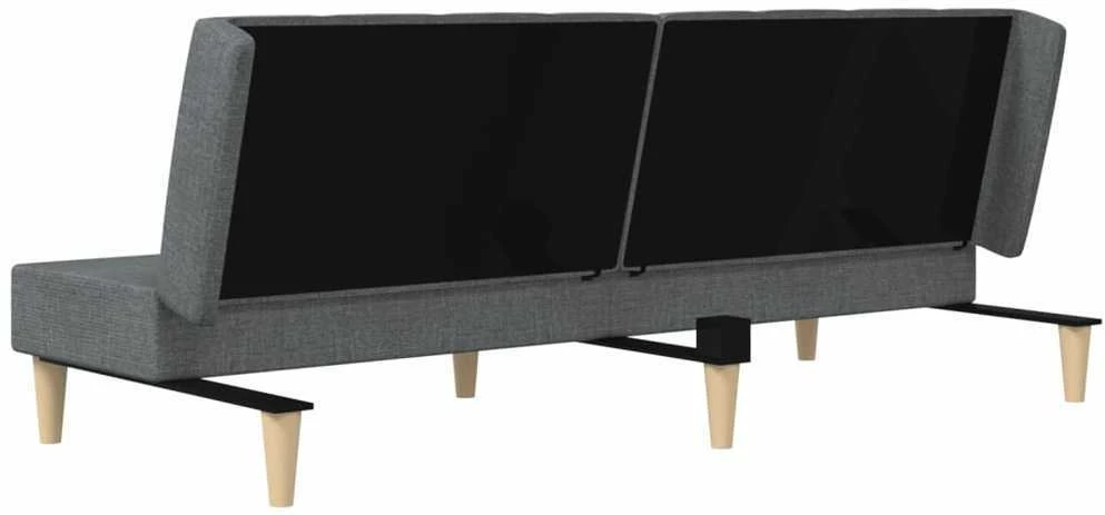 Dvivietė sofa-lova, šviesiai pilkos spalvos, audinys