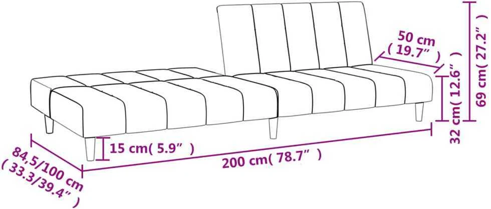 Dvivietė sofa-lova, šviesiai pilkos spalvos, audinys