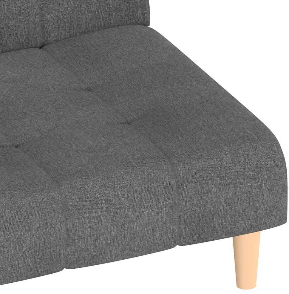 Dvivietė sofa-lova, šviesiai pilkos spalvos, audinys