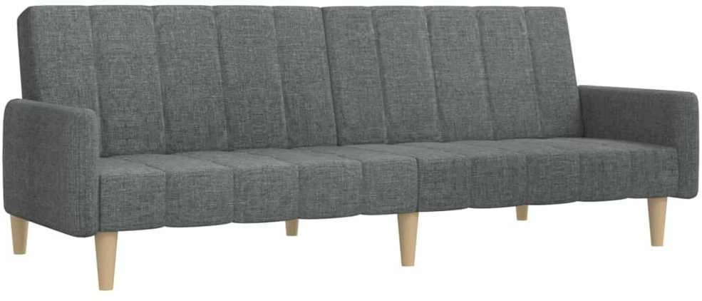 Dvivietė sofa-lova, šviesiai pilkos spalvos, audinys