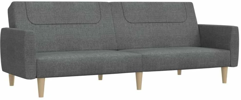 Dvivietė sofa-lova, šviesiai pilkos spalvos, audinys