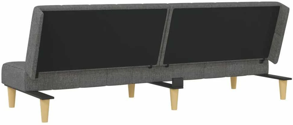 Dvivietė sofa-lova, šviesiai pilkos spalvos, audinys