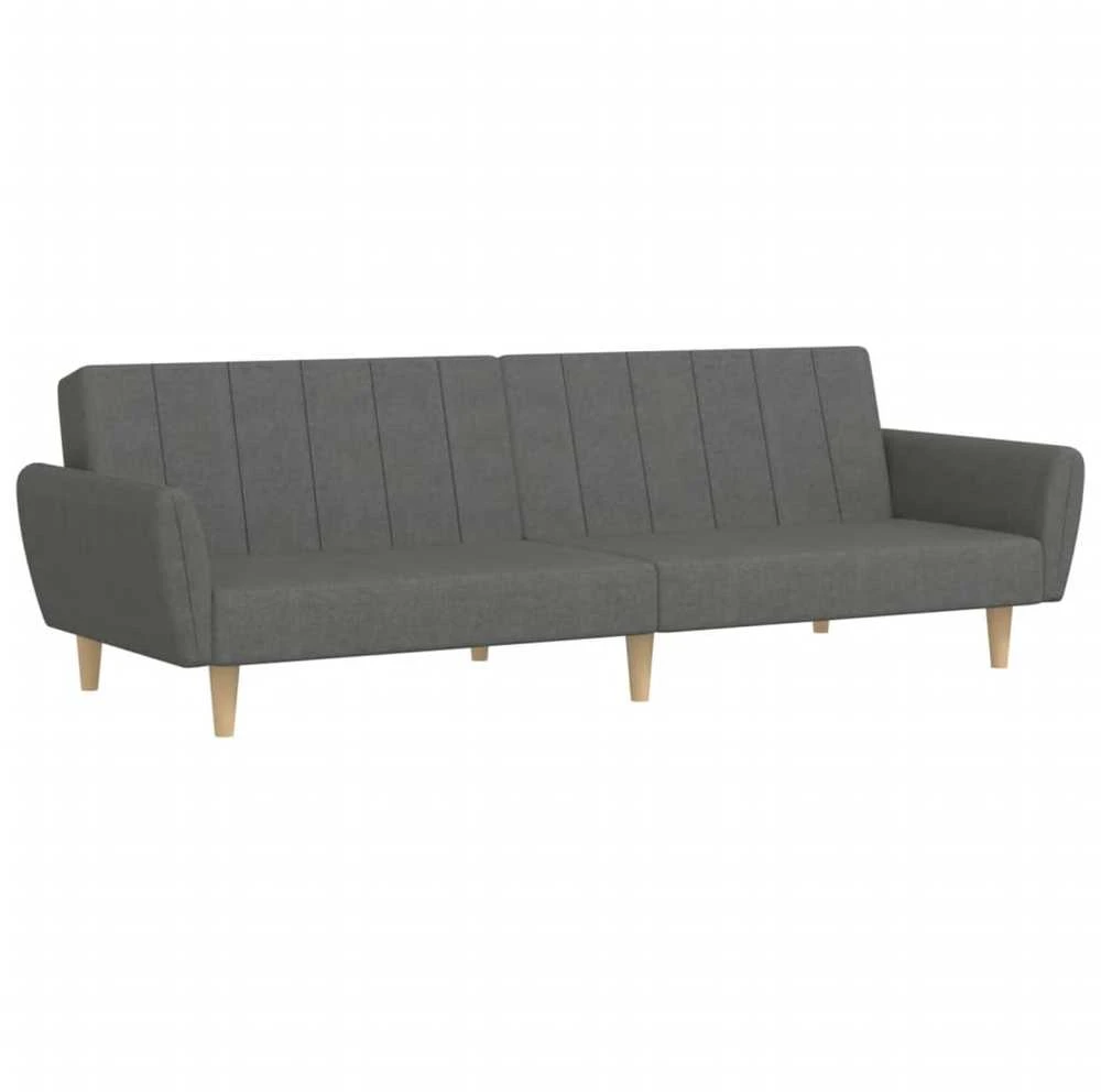 Dvivietė sofa-lova, šviesiai pilkos spalvos, audinys