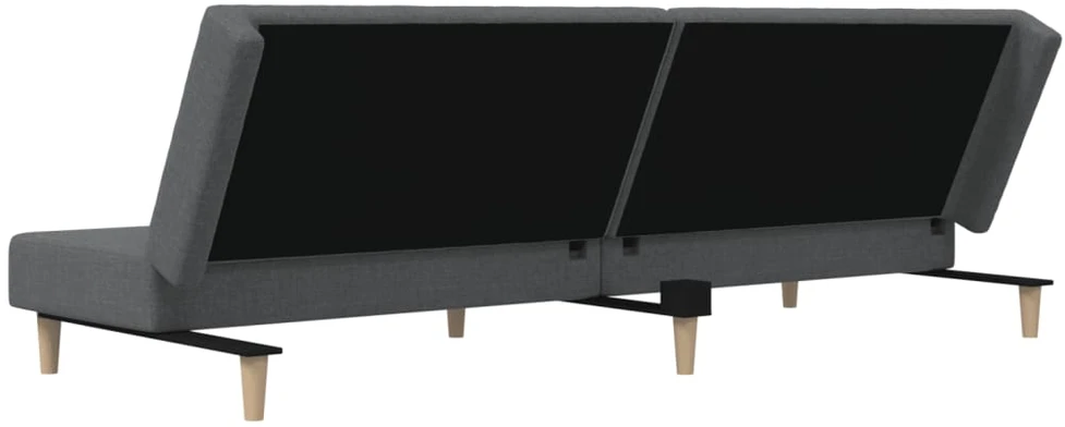 Dvivietė sofa-lova, šviesiai pilkos spalvos, audinys