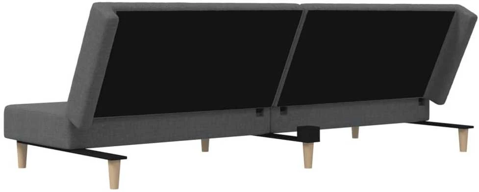 Dvivietė sofa-lova, šviesiai pilkos spalvos, audinys