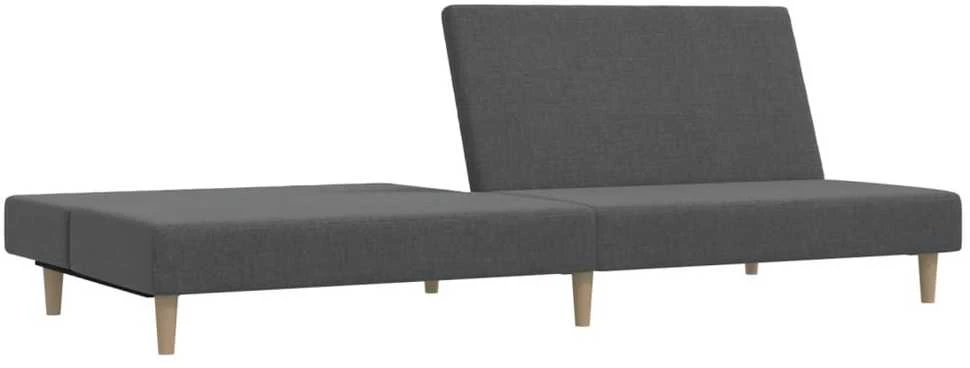 Dvivietė sofa-lova, šviesiai pilkos spalvos, audinys