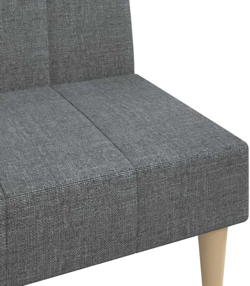 Dvivietė sofa-lova, šviesiai pilkos spalvos, audinys