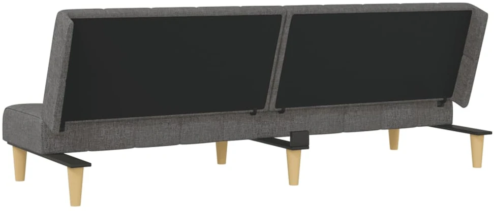 Dvivietė sofa-lova, šviesiai pilkos spalvos, audinys