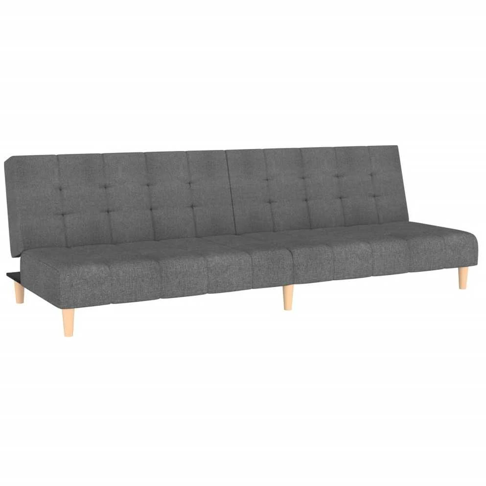 Dvivietė sofa-lova, šviesiai pilkos spalvos, audinys