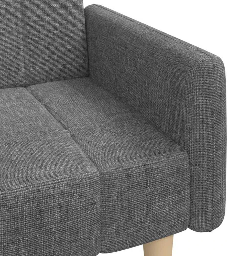 Dvivietė sofa-lova, šviesiai pilkos spalvos, audinys