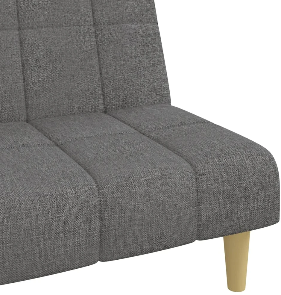 Dvivietė sofa-lova, šviesiai pilkos spalvos, audinys