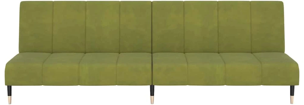 Dvivietė sofa-lova, šviesiai žalios spalvos, aksomas