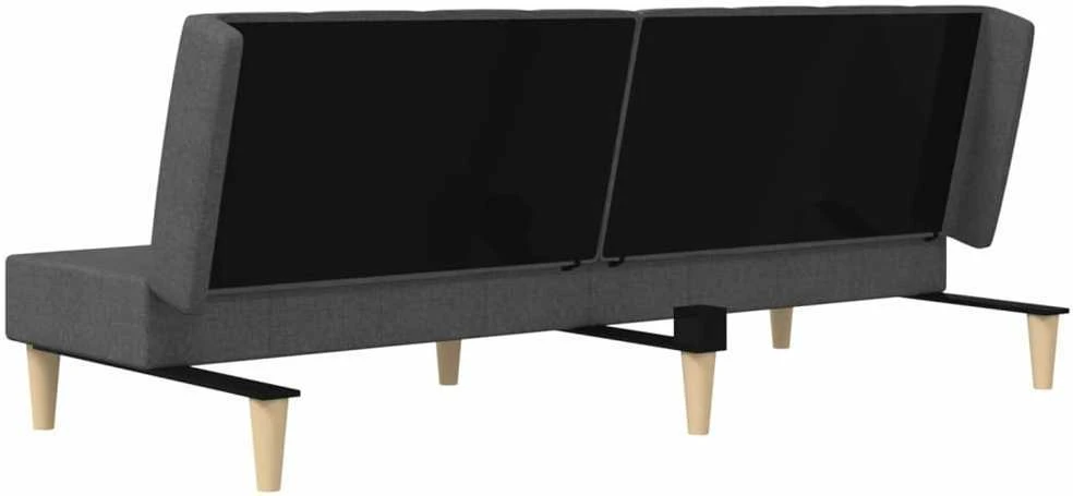 Dvivietė sofa-lova, tamsiai pilkos spalvos, audinys