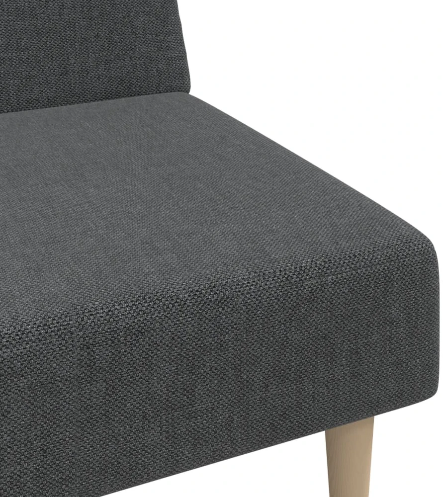 Dvivietė sofa-lova, tamsiai pilkos spalvos, audinys