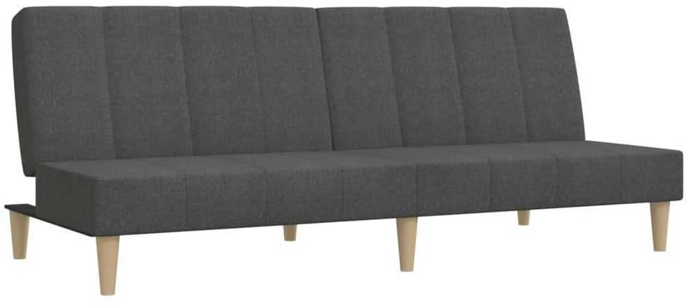 Dvivietė sofa-lova, tamsiai pilkos spalvos, audinys