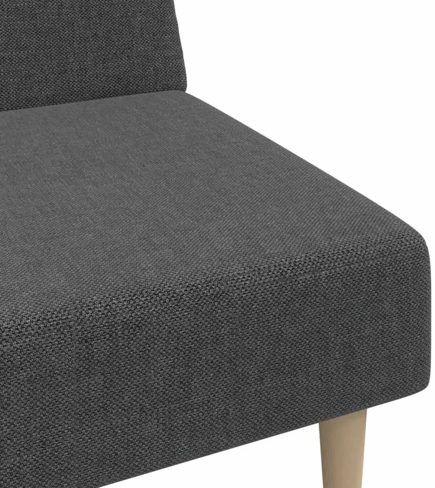 Dvivietė sofa-lova, tamsiai pilkos spalvos, audinys