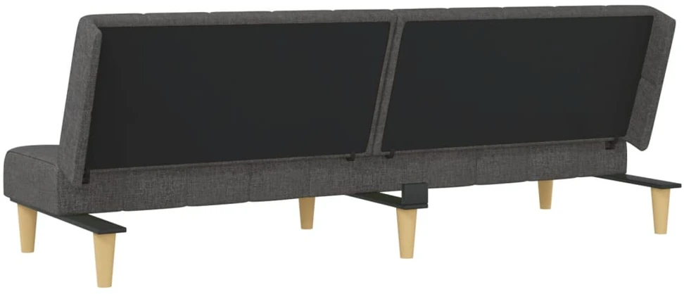 Dvivietė sofa-lova, tamsiai pilkos spalvos, audinys