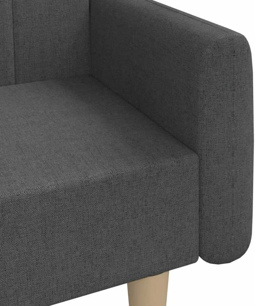 Dvivietė sofa-lova, tamsiai pilkos spalvos, audinys