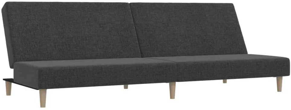 Dvivietė sofa-lova, tamsiai pilkos spalvos, audinys