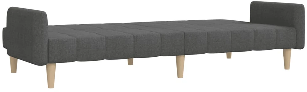 Dvivietė sofa-lova, tamsiai pilkos spalvos, audinys