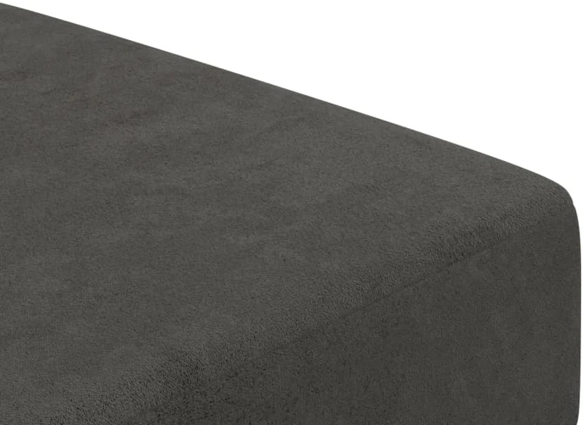 Dvivietė sofa-lova, tamsiai pilkos spalvos, aksomas