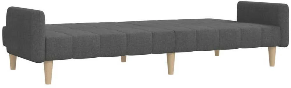 Dvivietė sofa-lova, tamsiai pilkos spalvos, audinys
