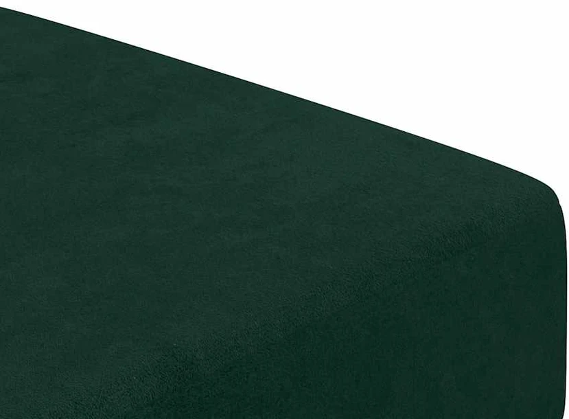 Dvivietė sofa-lova, tamsiai žalios spalvos, aksomas
