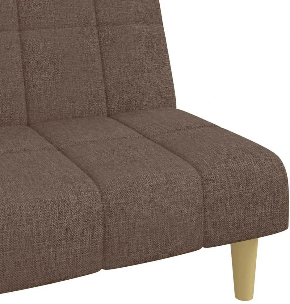 Dvivietė sofa-lova, taupe spalvos, audinys