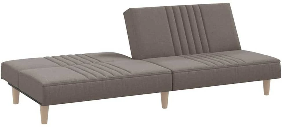 Dvivietė sofa-lova, taupe spalvos, audinys