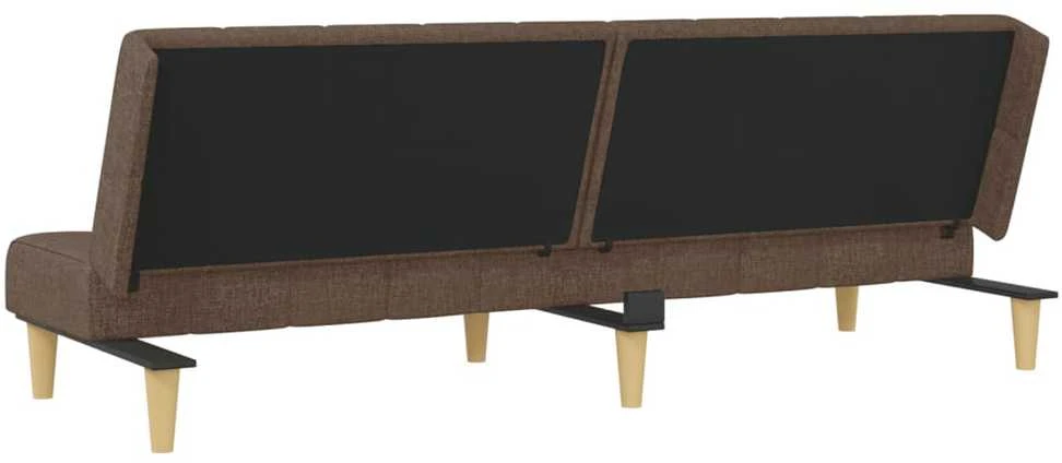 Dvivietė sofa-lova, taupe spalvos, audinys