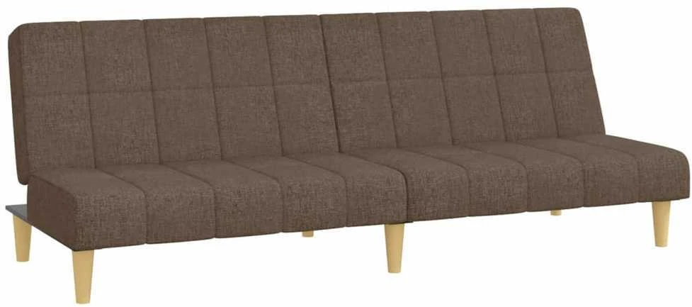 Dvivietė sofa-lova, taupe spalvos, audinys