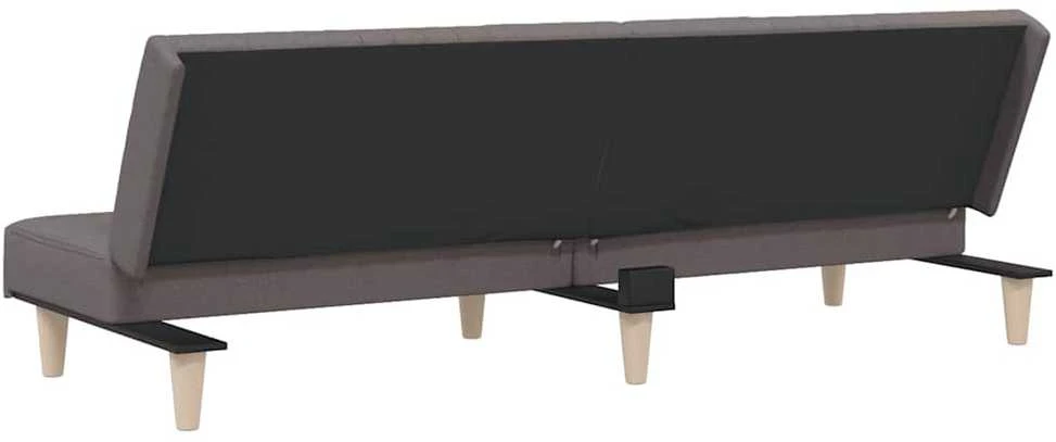 Dvivietė sofa-lova, taupe spalvos, audinys