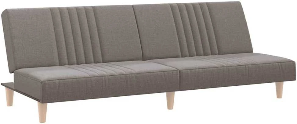 Dvivietė sofa-lova, taupe spalvos, audinys