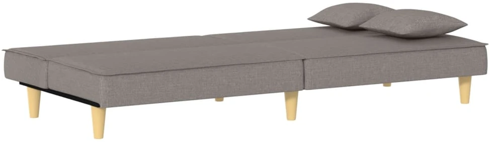 Dvivietė sofa-lova, taupe spalvos, audinys