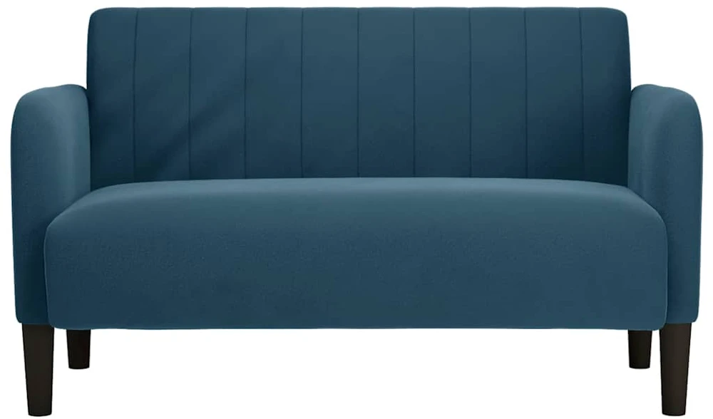 Dvivietė sofa, mėlyna, 109 cm, aksomas