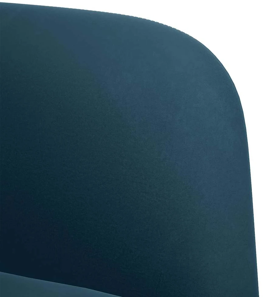 Dvivietė sofa, mėlyna, 109 cm, aksomas