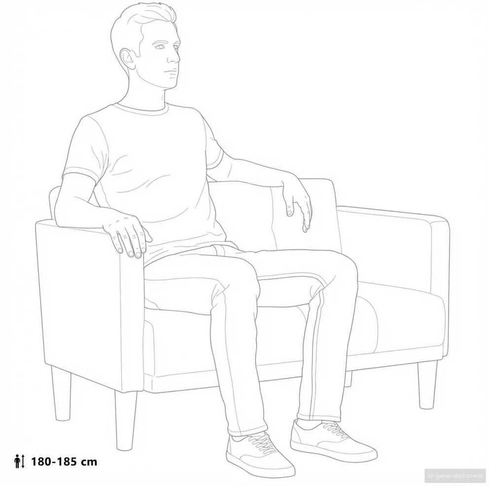 Dvivietė sofa, mėlyna, 111 cm, audinys