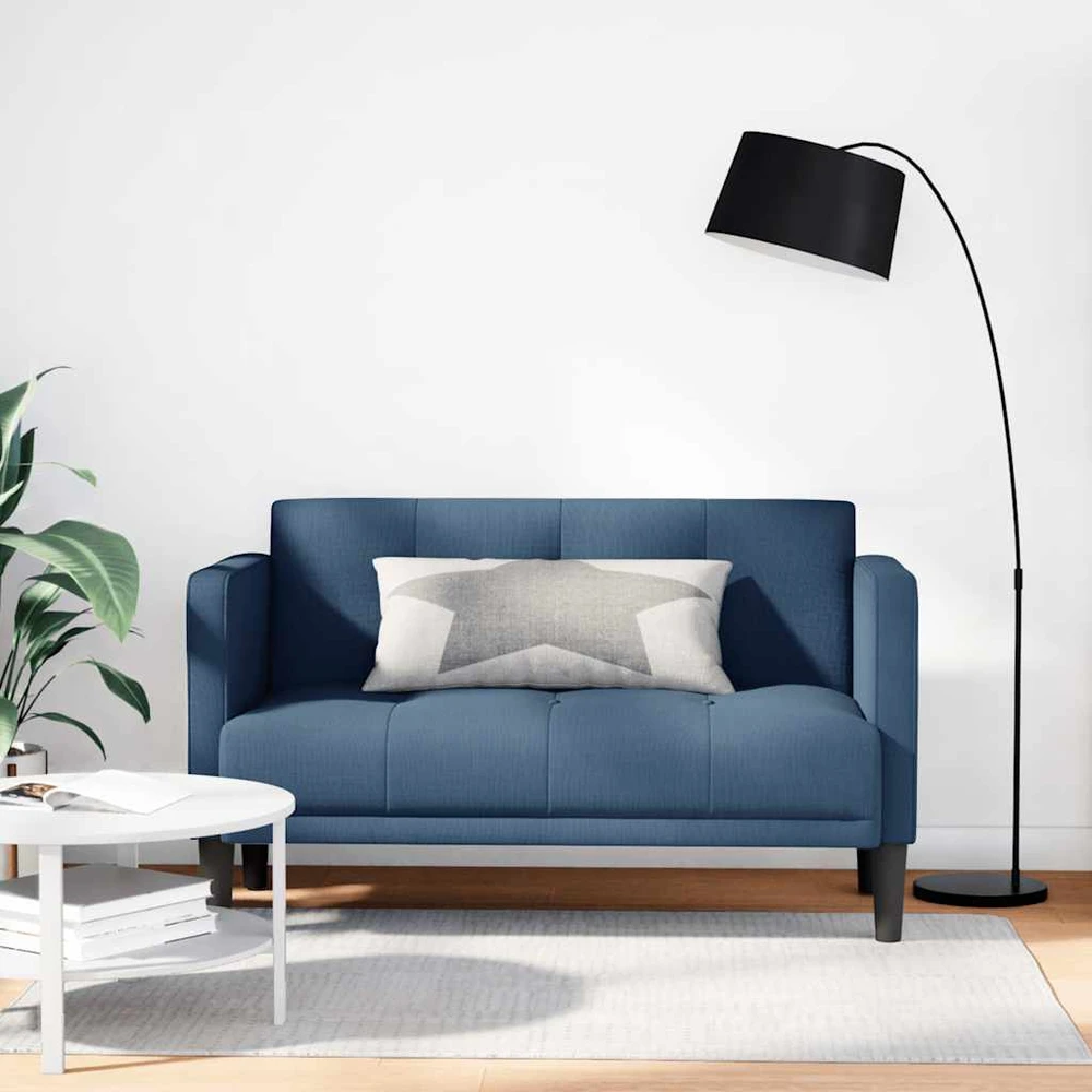 Dvivietė sofa, mėlyna, 111 cm, audinys