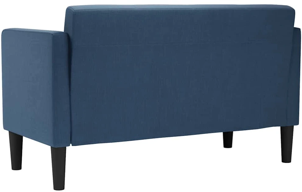 Dvivietė sofa, mėlyna, 111 cm, audinys