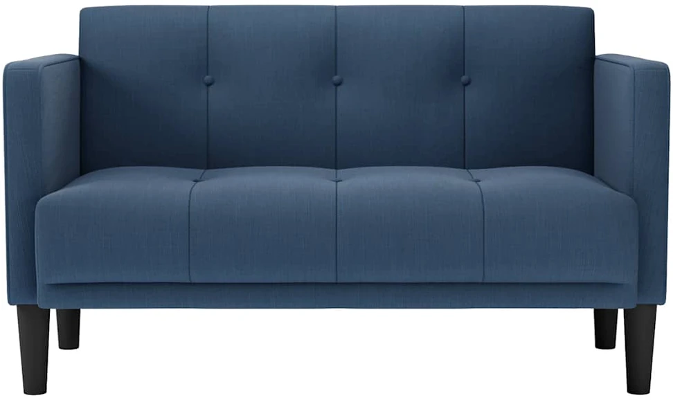 Dvivietė sofa, mėlyna, 111 cm, audinys
