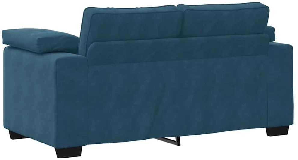 Dvivietė sofa, mėlyna, 160x77x82 cm, aksomas