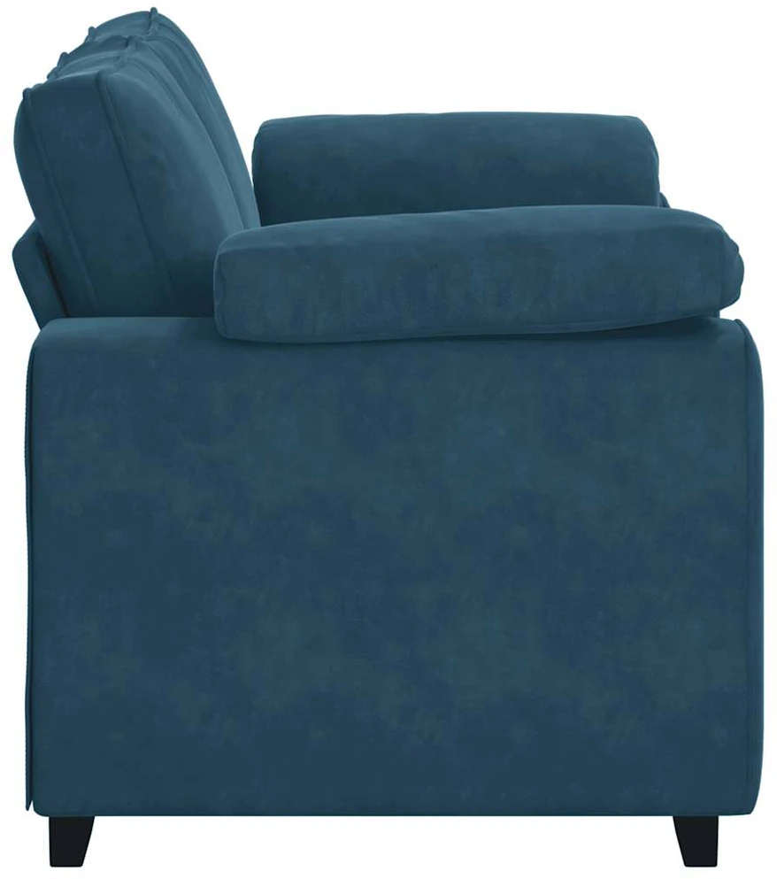 Dvivietė sofa, mėlyna, 160x77x82 cm, aksomas