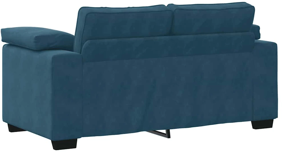 Dvivietė sofa, mėlyna, 160x77x82 cm, aksomas