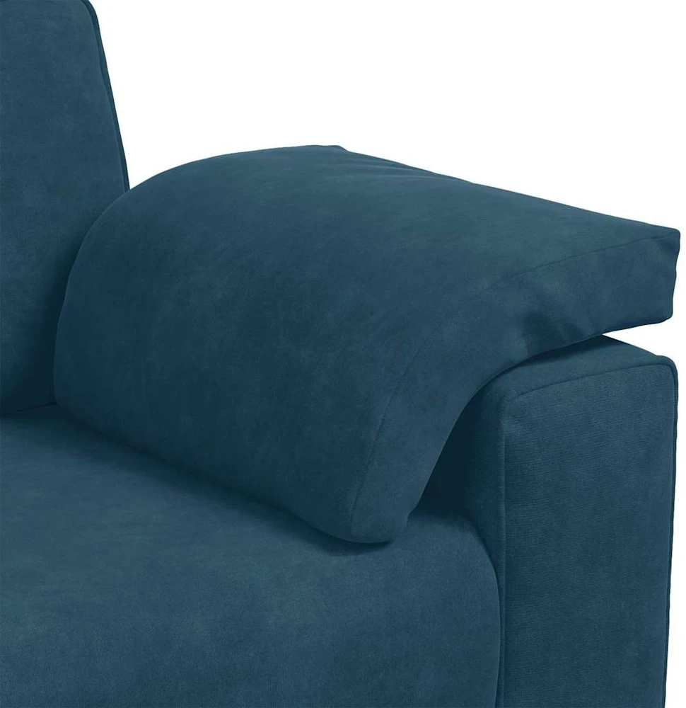 Dvivietė sofa, mėlyna, 160x77x82 cm, aksomas
