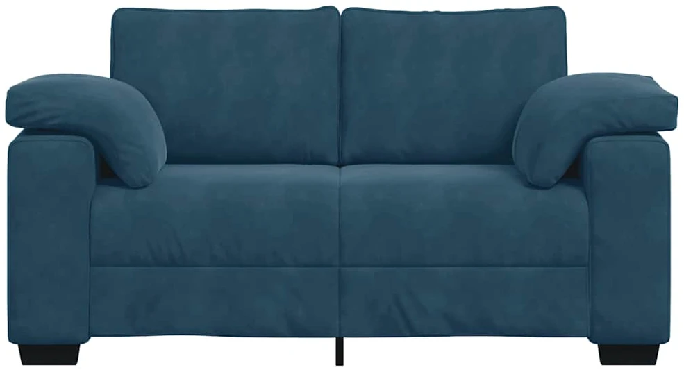 Dvivietė sofa, mėlyna, 160x77x82 cm, aksomas