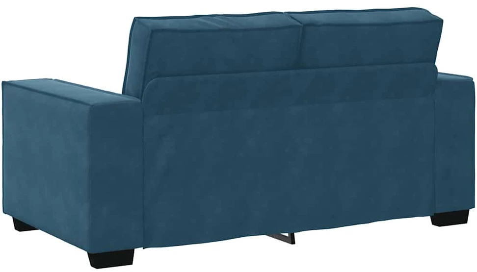 Dvivietė sofa, mėlyna, 160x78x84 cm, aksominis